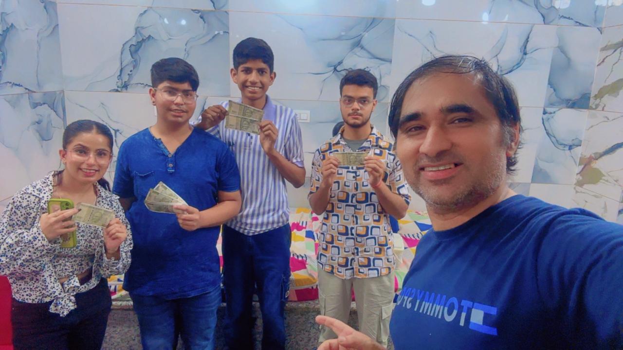 Winners of April- 2025 (Sonu Rs. 2000, Laksh Rs. 1000 & Amrita Rs. 500, Parth Rs. 500 Best New comer )