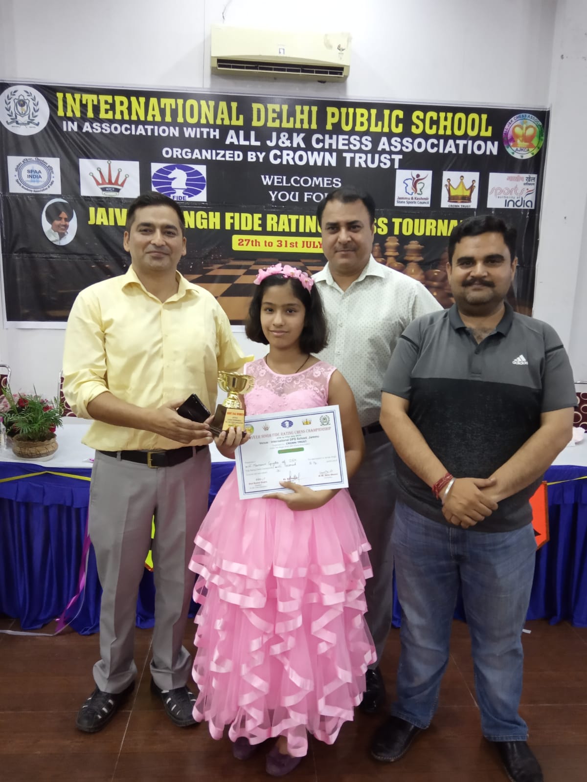 Manasvi Best J&K women in FIDE Rating chess