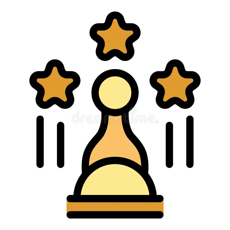 star-chess-icon-vector-flat-outline-online-game-social-queen-color-289029671