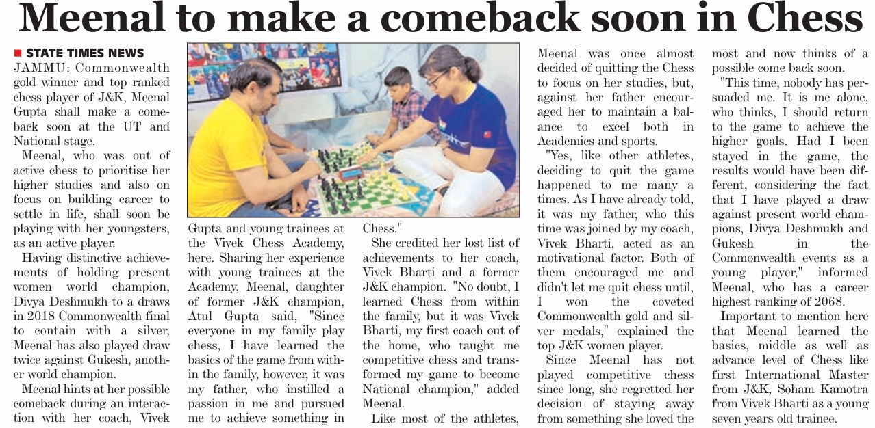 Meenal Interview-Oct 2025 (State Times)