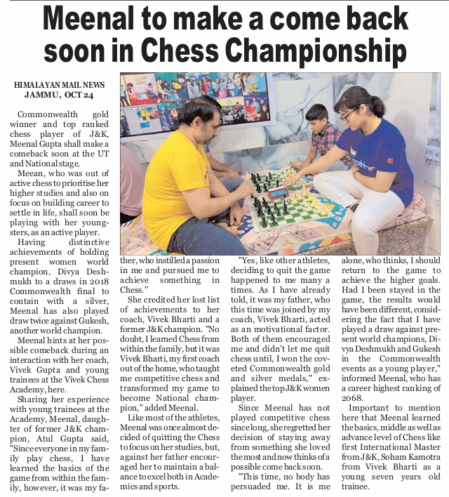 Meenal interview oct 2025 (Himalayan mail)