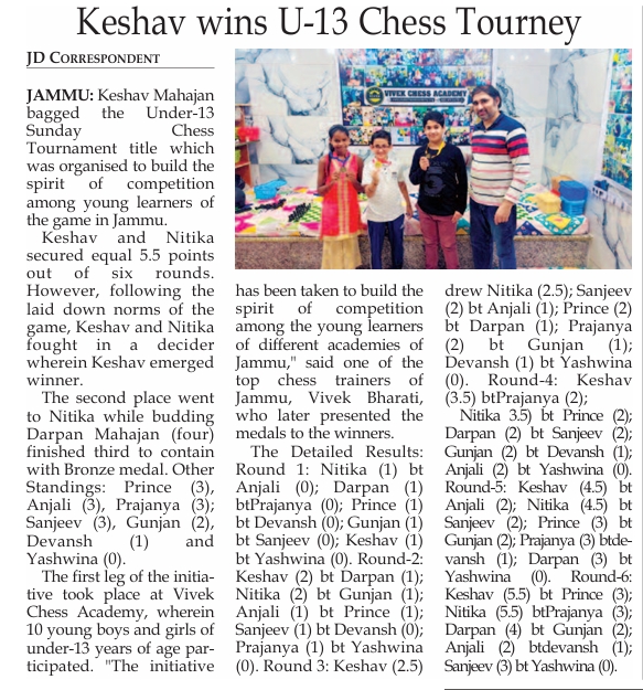 sunday special u-13 nov (jammu diamond)