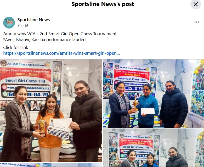 2nd smart girl open chess by vca jan 2026 ( sports line-facebook)