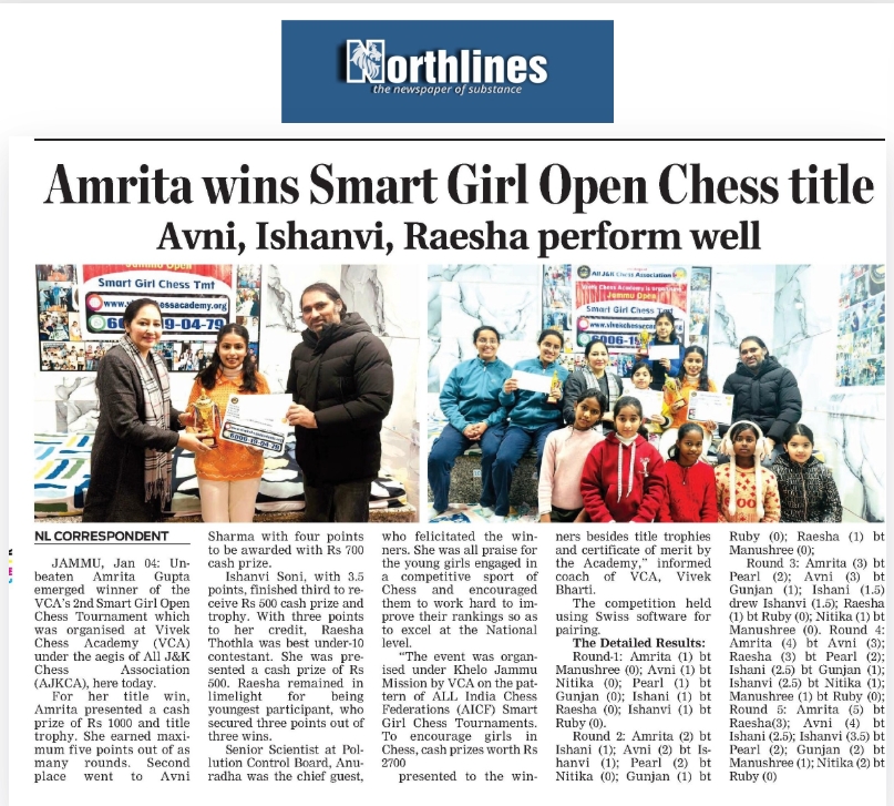 2nd smart girl open vca chess jan 2026 (Northlines)