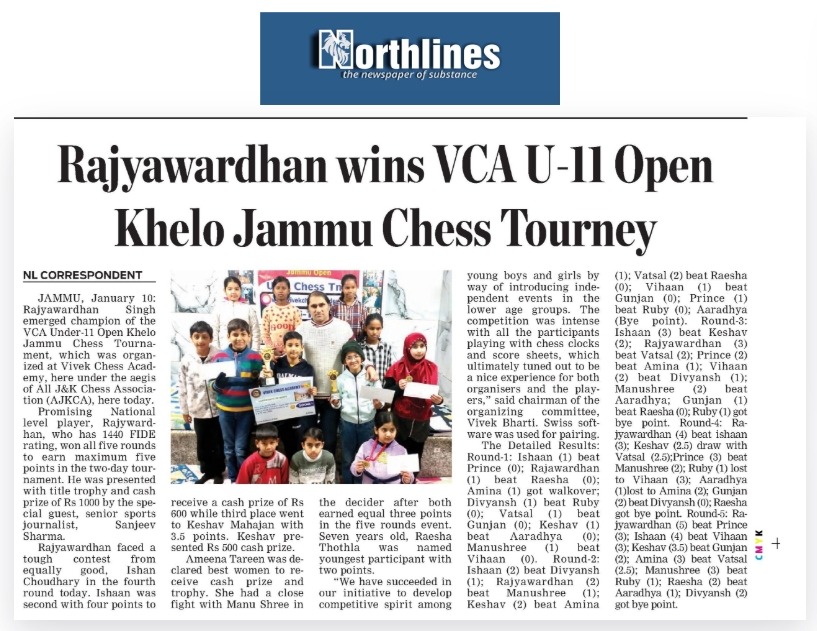 U-11 Khelo jammu chess tmt jan 2026 ( northline-day2)